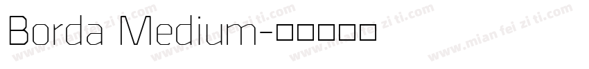 Borda Medium字体转换
